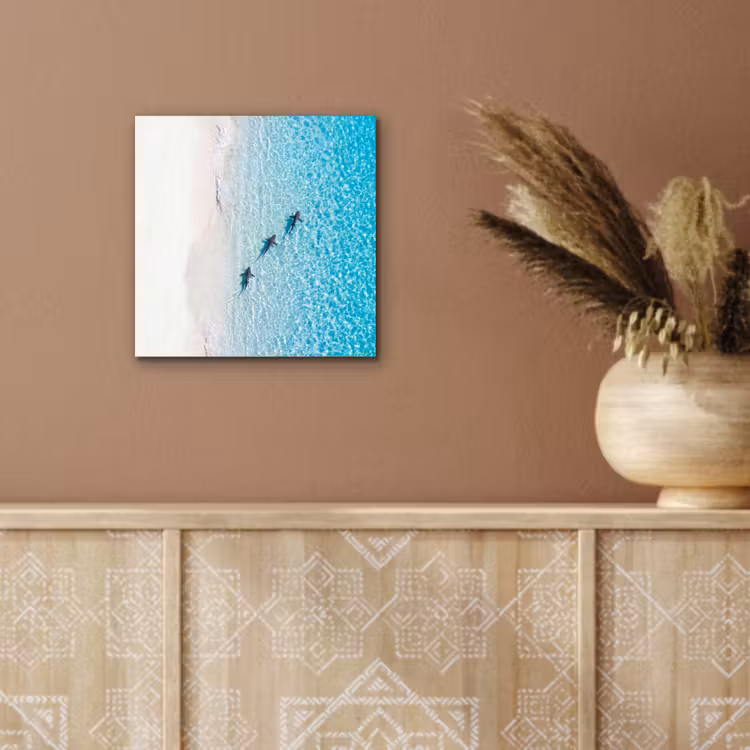 Vis - Oceaan - Strand - Turquoise - Natuur aluminium wit klein -sfeer4