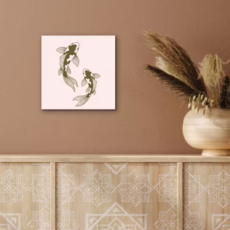 Vis - Zwemmend - Groen - Abstract - Dieren aluminium wit klein -sfeer4