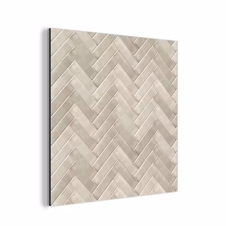 Visgraat - Wandtegel - Beige aluminium wit klein 46 -3d