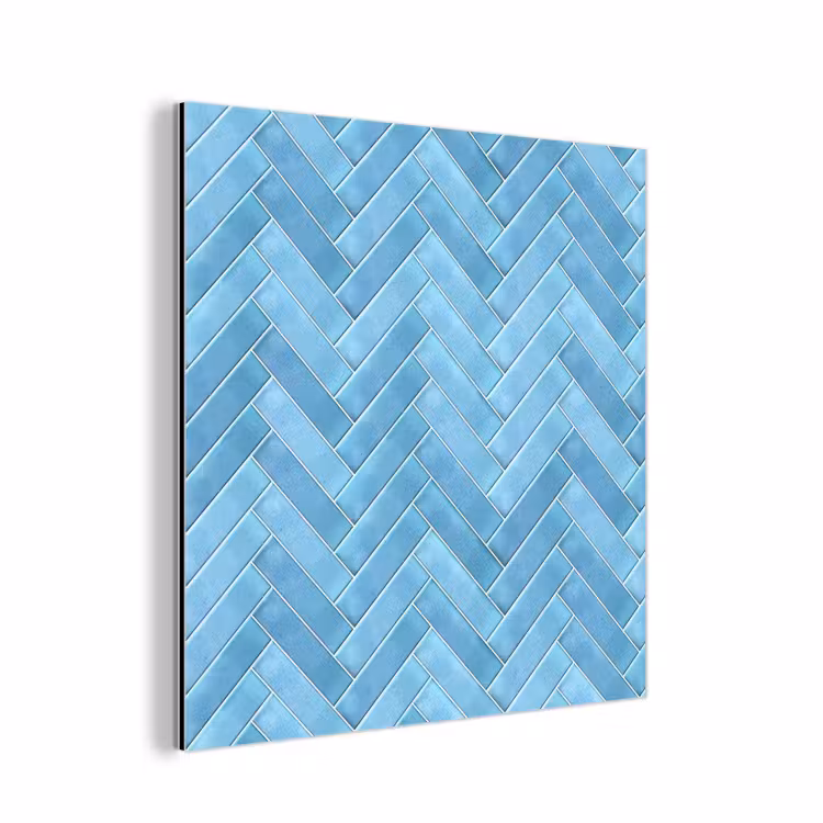 Visgraat - Wandtegel - Lichtblauw aluminium wit klein 46 -3d