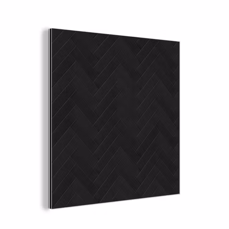 Visgraat - Wandtegel - Mat - Zwart aluminium wit klein 46 -3d