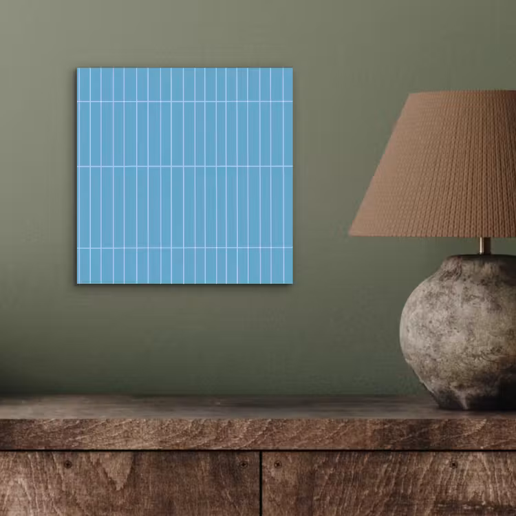 Tegel - Langwerpig - Patroon - Blauw aluminium wit klein 46 -sfeer2