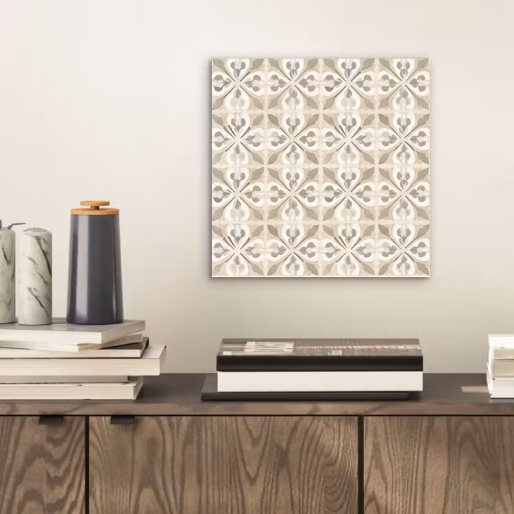 Tegel - Motief - Beige aluminium wit klein 46 -sfeer1