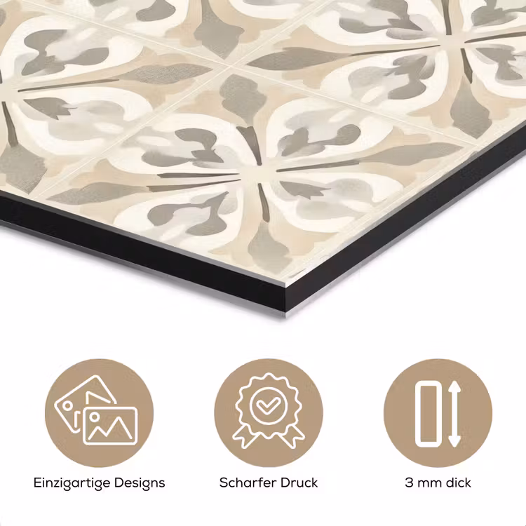 Tegel - Motief - Beige aluminium wit klein 46 -closeup_DE