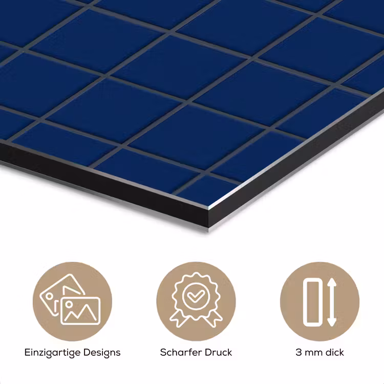 Tegel - Patroon - Blauw aluminium wit klein 46 -closeup_DE