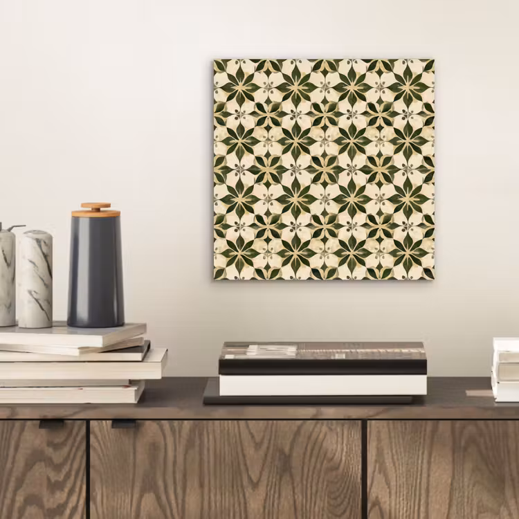 Tegel - Dessin - Groen aluminium wit klein 46 -sfeer1