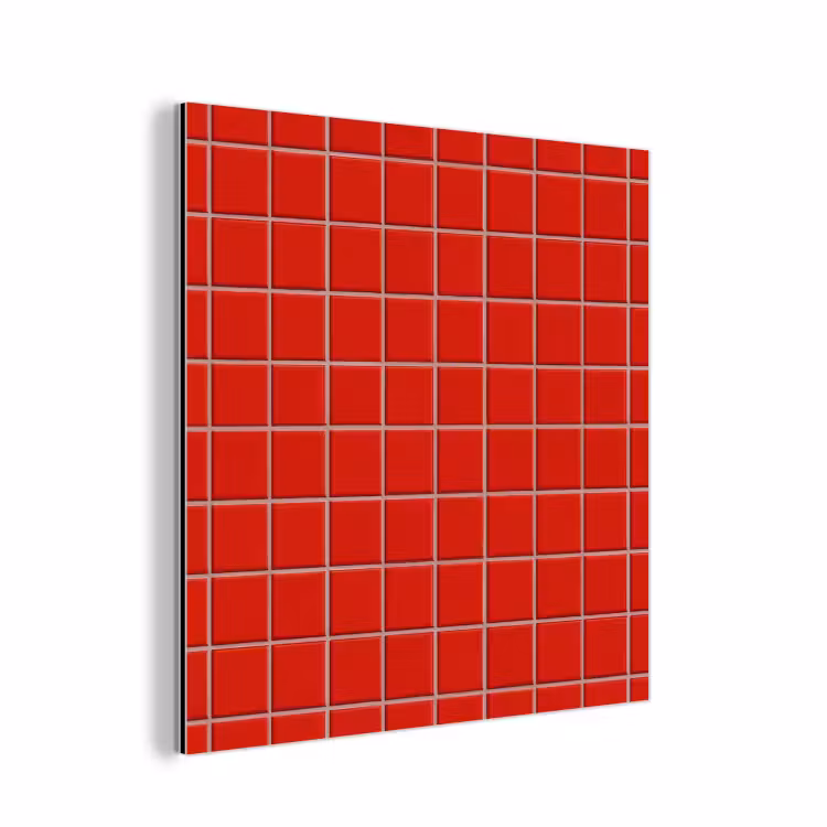Tegel - Patroon - Kersen - Rood aluminium wit klein 46 -3d