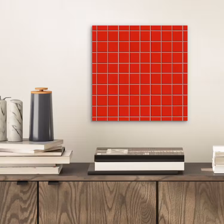 Tegel - Patroon - Kersen - Rood aluminium wit klein 46 -sfeer1