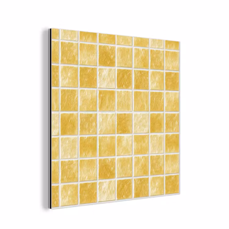 Tegels - Mozaïek - Textuur - Goudgeel aluminium wit klein 46 -3d
