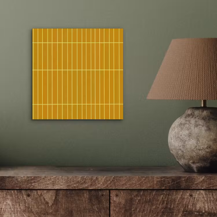 Tegels - Verticaal - Mosterdgeel aluminium wit klein 46 -sfeer2