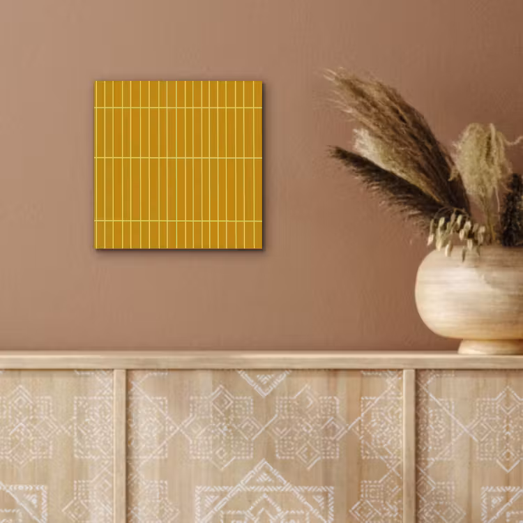 Tegels - Verticaal - Mosterdgeel aluminium wit klein 46 -sfeer4