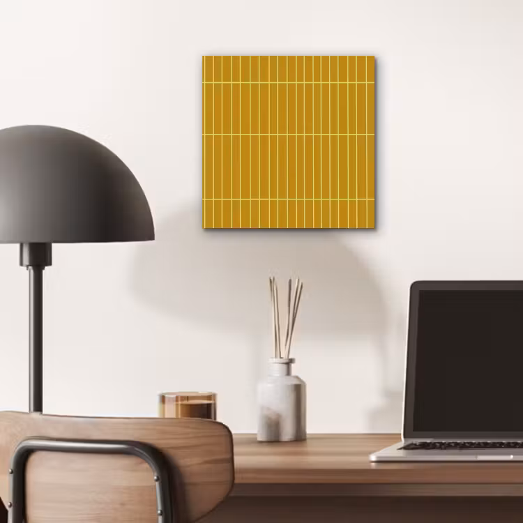 Tegels - Verticaal - Mosterdgeel aluminium wit klein 46 -sfeer5