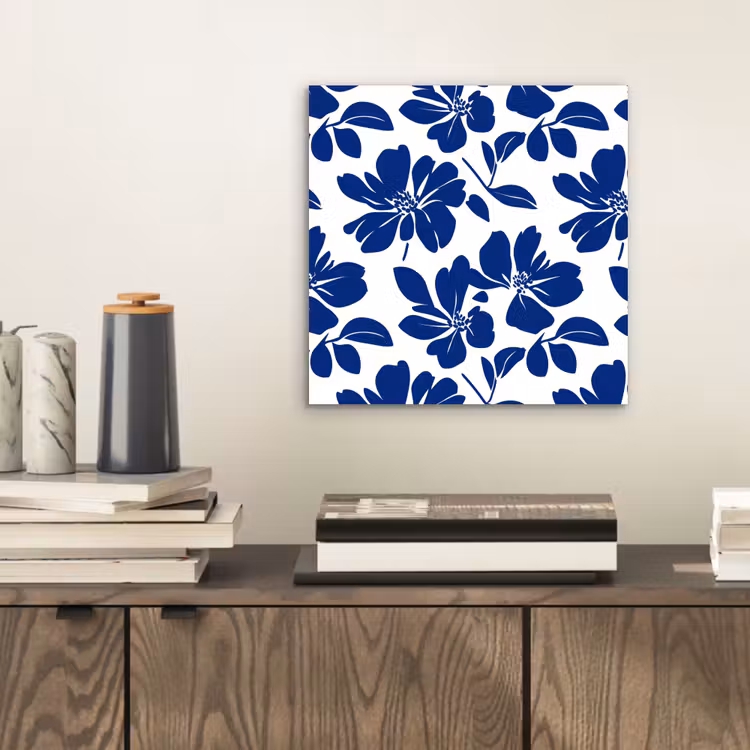 Floraal - Modern - Blauw aluminium wit klein 46 -sfeer1