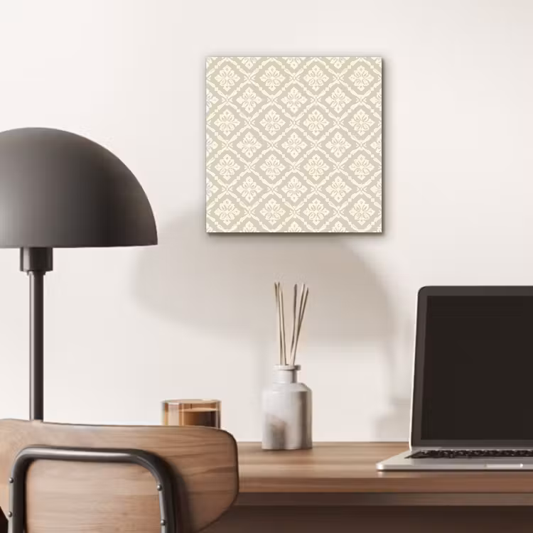 Floraal - Ornament - Beige aluminium wit klein 46 -sfeer5