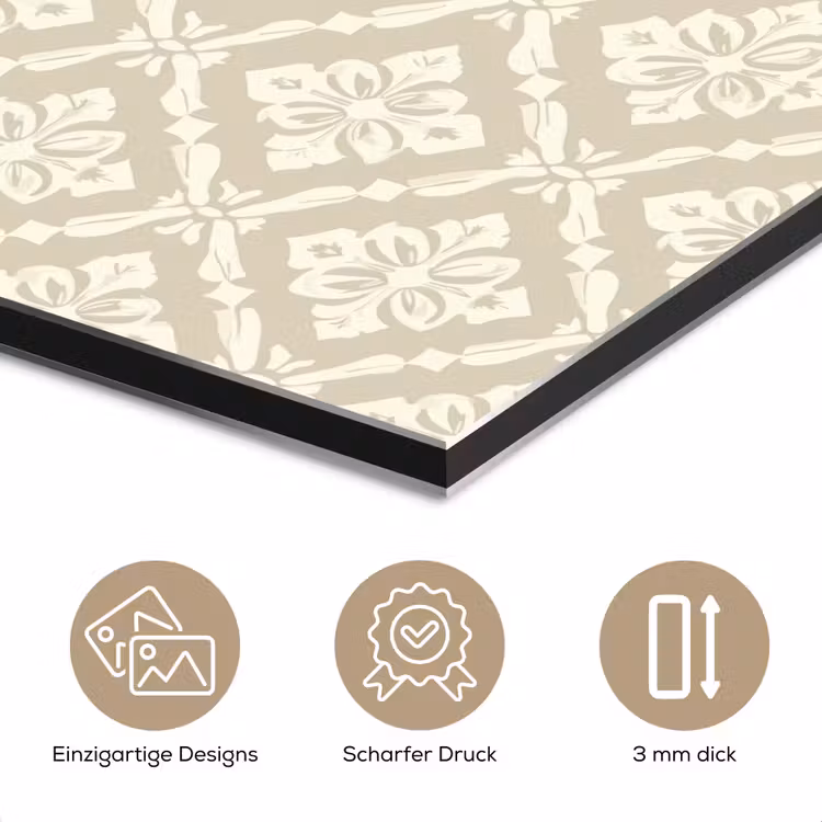 Floraal - Ornament - Beige aluminium wit klein 46 -closeup_DE