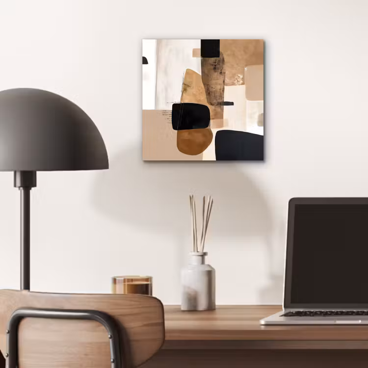 Vlakken - Abstract - Zwart - Strepen aluminium wit klein -sfeer5
