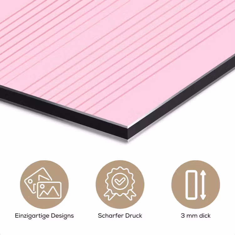 Vormen - Lijnen - Minimalistisch - Roze aluminium wit klein -closeup_DE