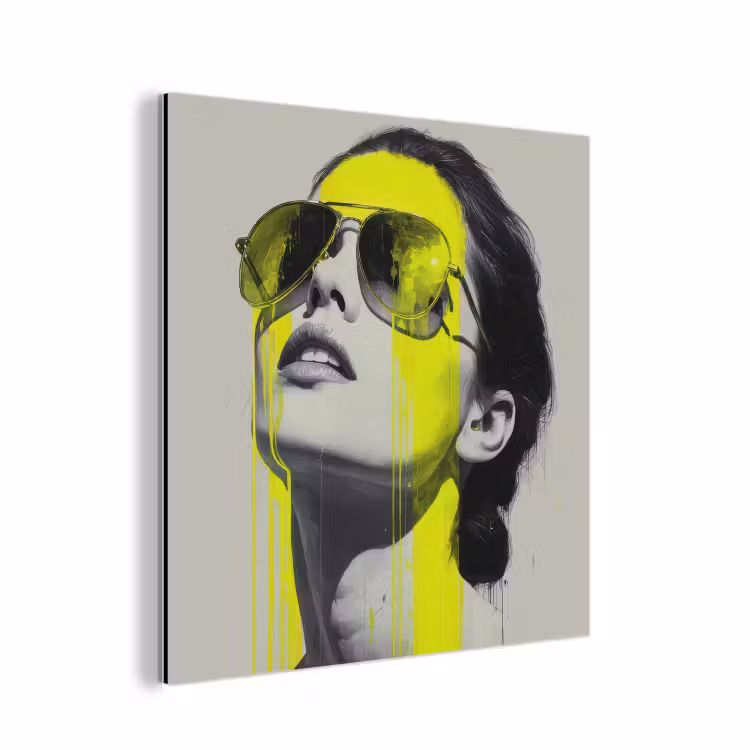 Vrouw - Bril - Verf aluminium wit klein -3d