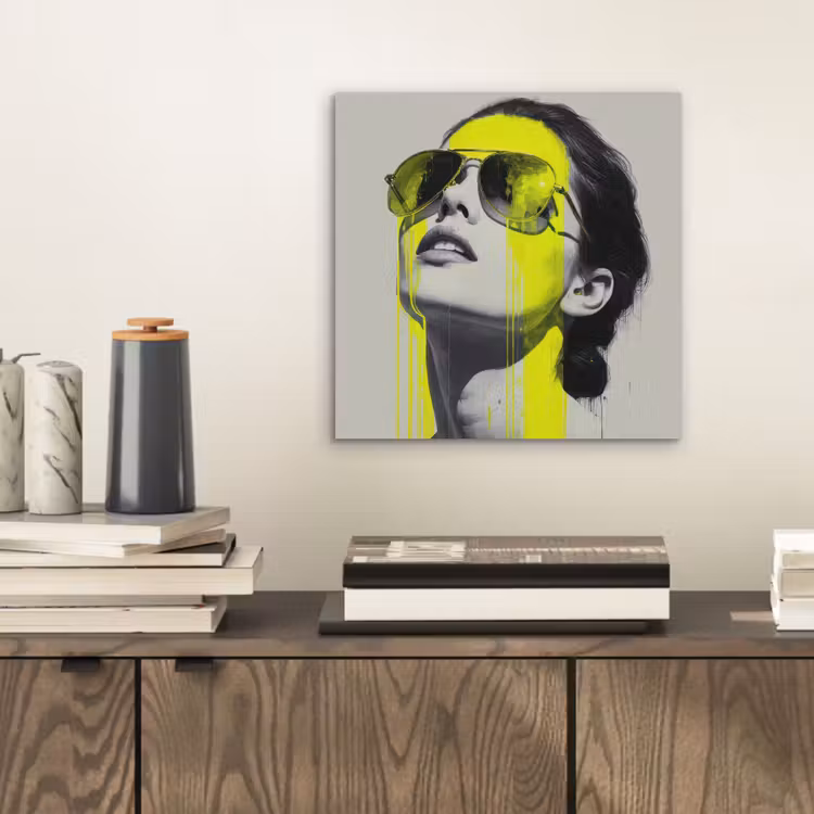 Vrouw - Bril - Verf aluminium wit klein -sfeer1