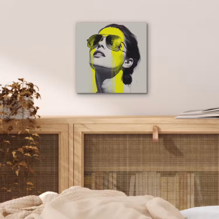 Vrouw - Bril - Verf aluminium wit klein -sfeer3