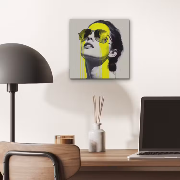 Vrouw - Bril - Verf aluminium wit klein -sfeer5