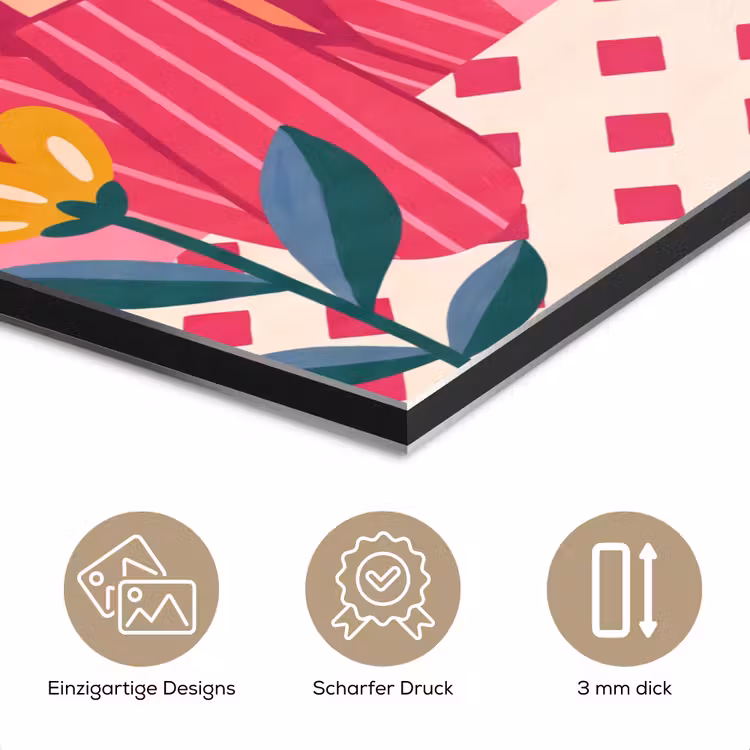 Vrouw - Cocktail - Bloemen - Modern - Roze aluminium wit klein -closeup_DE