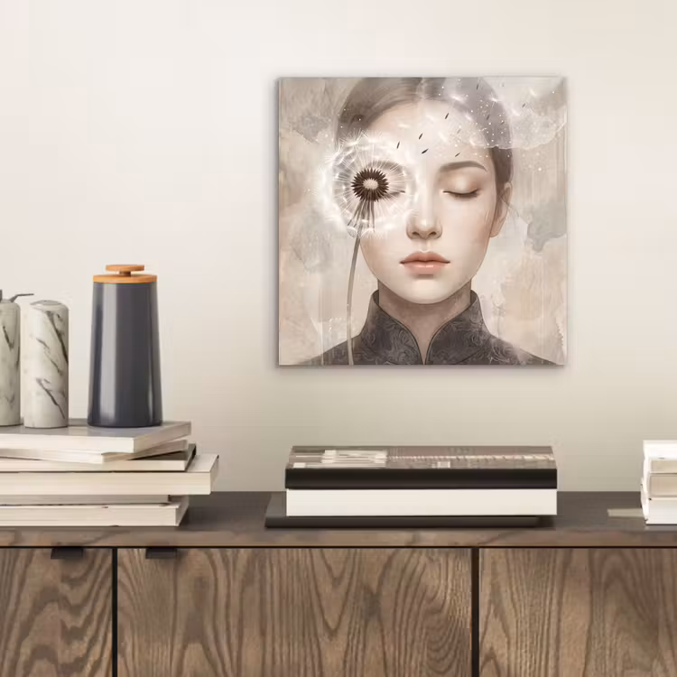 Vrouw - Sereen - Grijs aluminium wit klein -sfeer1