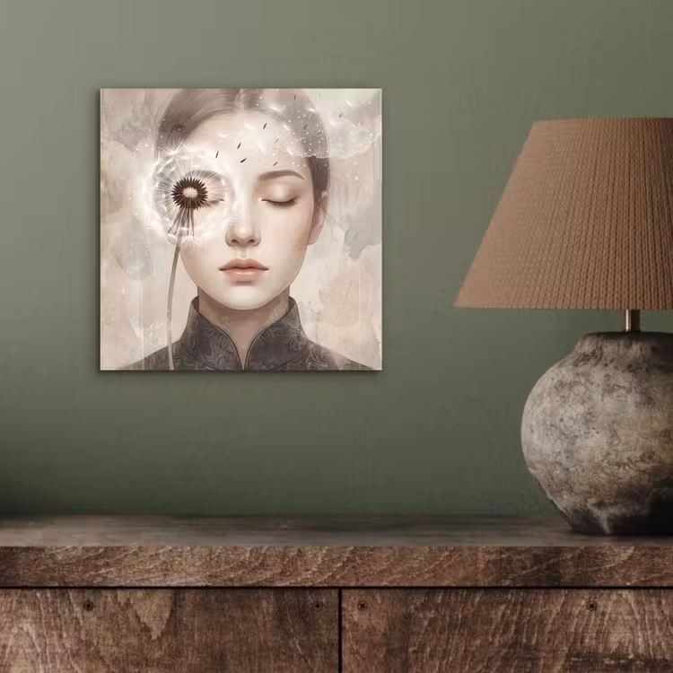 Vrouw - Sereen - Grijs aluminium wit klein -sfeer2