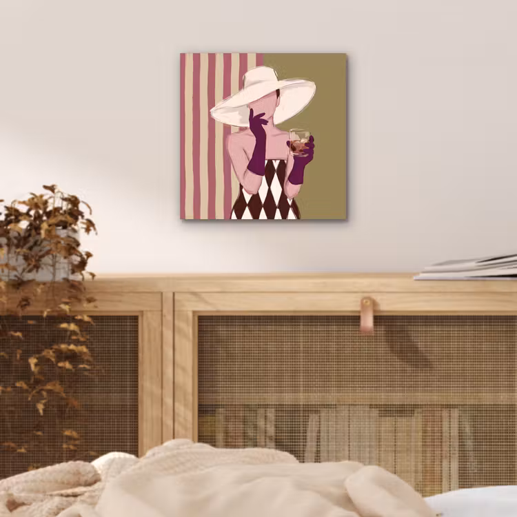Vrouw - Hoed - Mode - Abstract - Kleurrijk aluminium wit klein -sfeer3