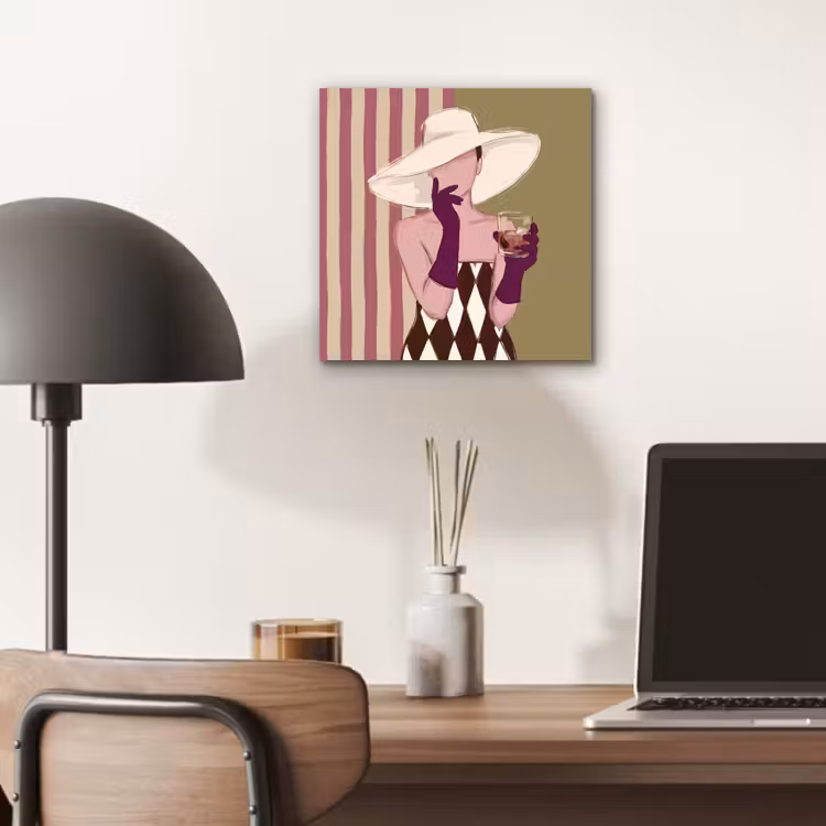 Vrouw - Hoed - Mode - Abstract - Kleurrijk aluminium wit klein -sfeer5
