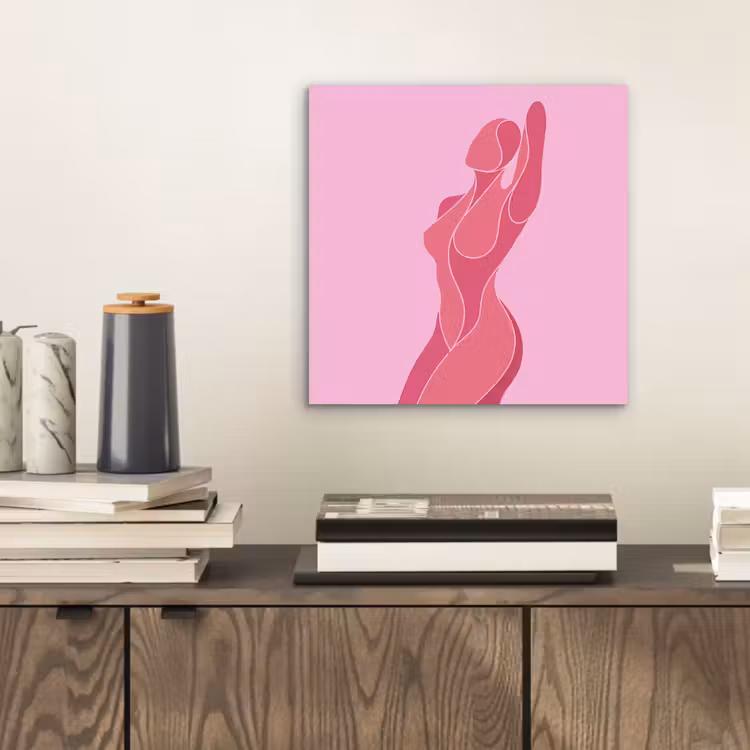 Vrouw - Lichaam - Abstract - Roze aluminium wit klein -sfeer1