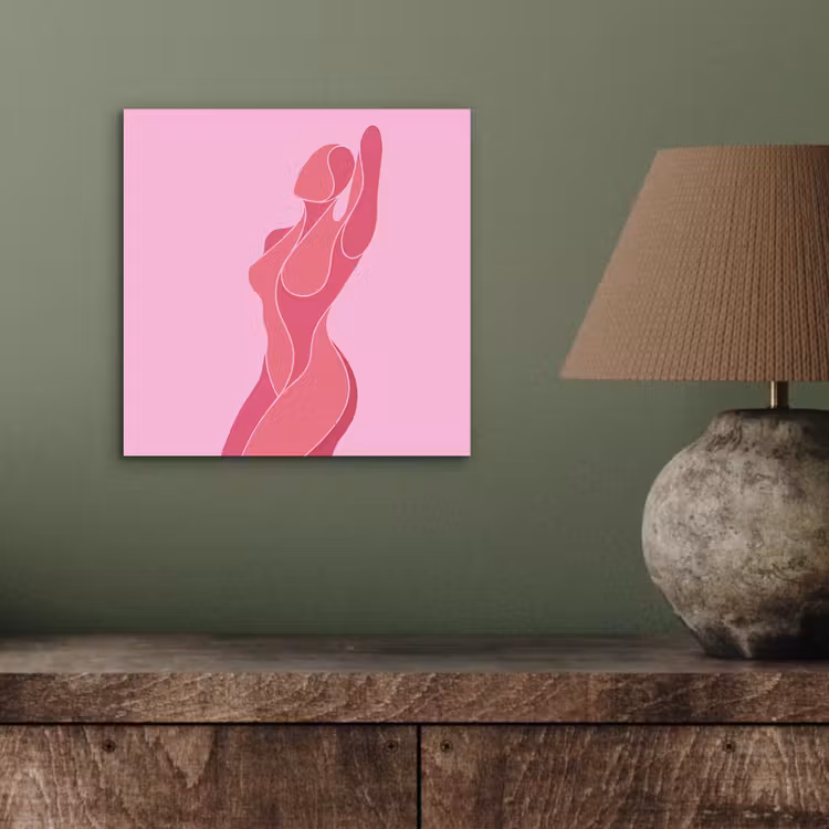 Vrouw - Lichaam - Abstract - Roze aluminium wit klein -sfeer2