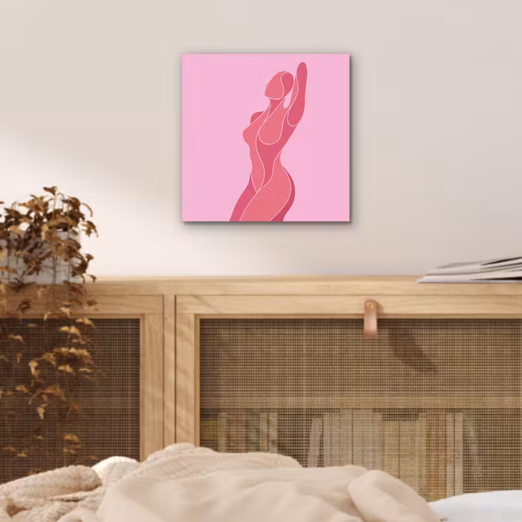 Vrouw - Lichaam - Abstract - Roze aluminium wit klein -sfeer3