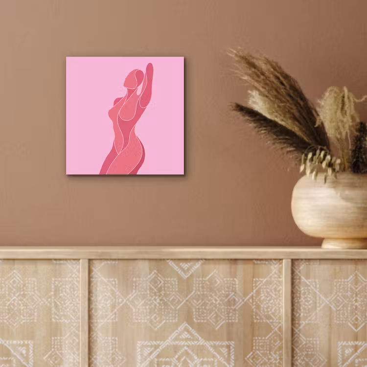 Vrouw - Lichaam - Abstract - Roze aluminium wit klein -sfeer4