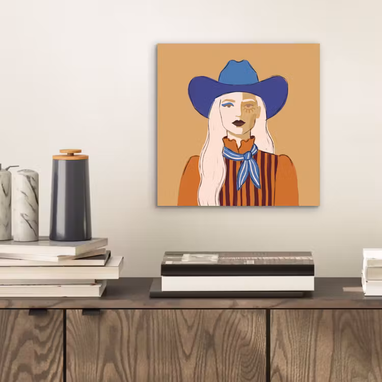 Vrouw - Portret - Abstract - Kleurrijk - Modern aluminium wit klein -sfeer1
