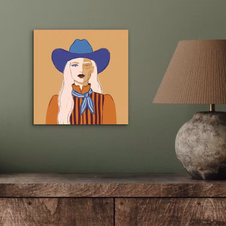 Vrouw - Portret - Abstract - Kleurrijk - Modern aluminium wit klein -sfeer2