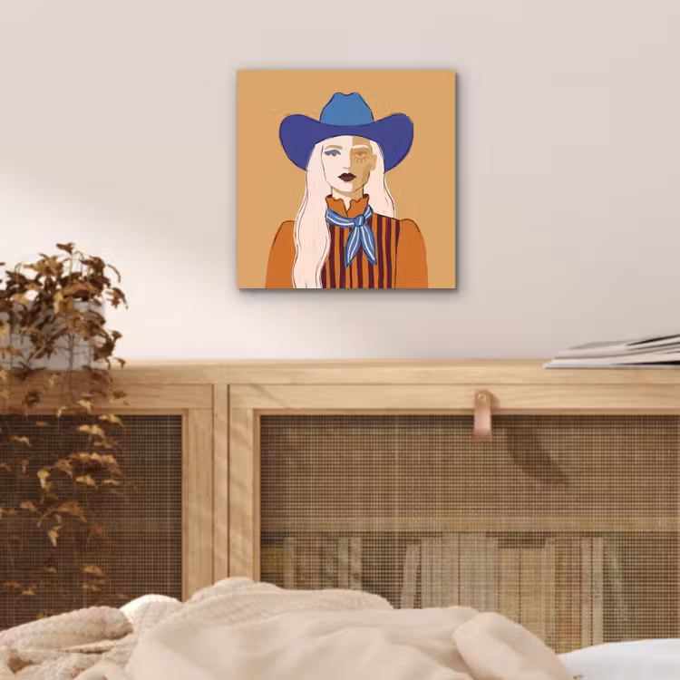 Vrouw - Portret - Abstract - Kleurrijk - Modern aluminium wit klein -sfeer3