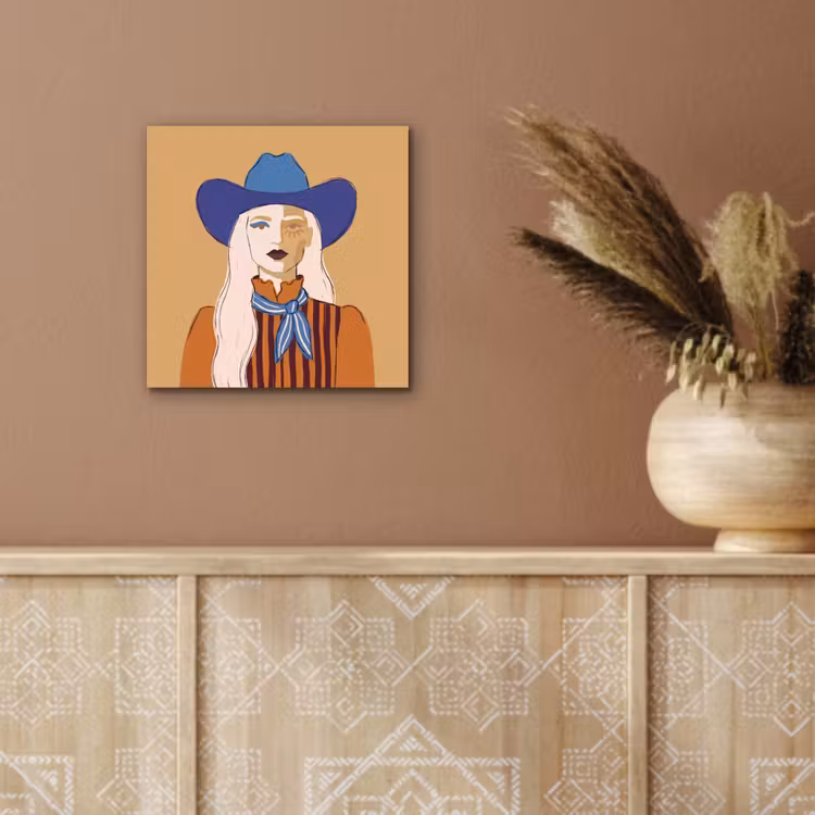 Vrouw - Portret - Abstract - Kleurrijk - Modern aluminium wit klein -sfeer4