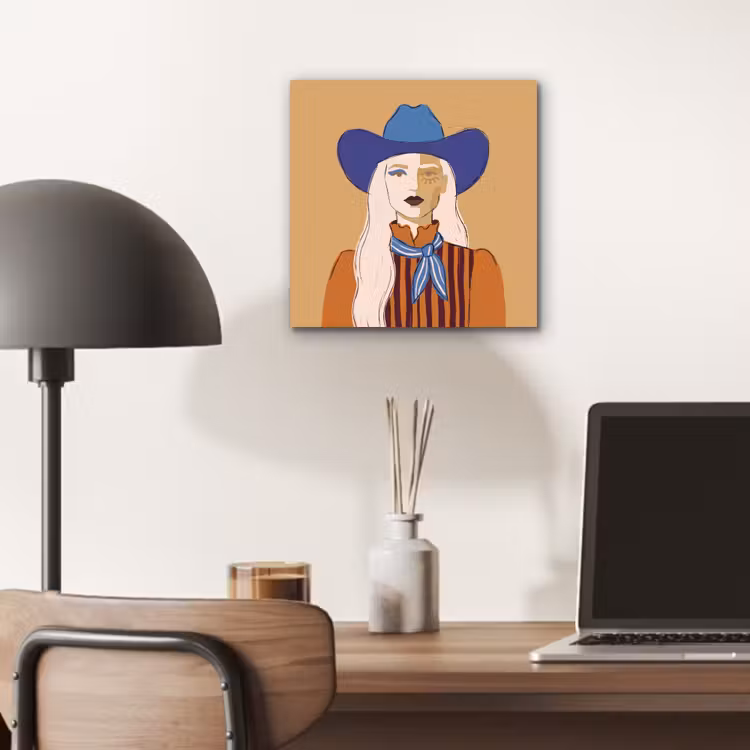 Vrouw - Portret - Abstract - Kleurrijk - Modern aluminium wit klein -sfeer5