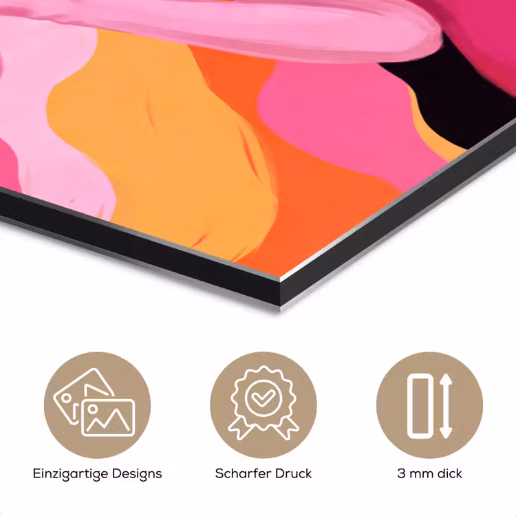 Vrouw - Portret - Kleurrijk - Modern - Kunst aluminium wit klein -closeup_DE