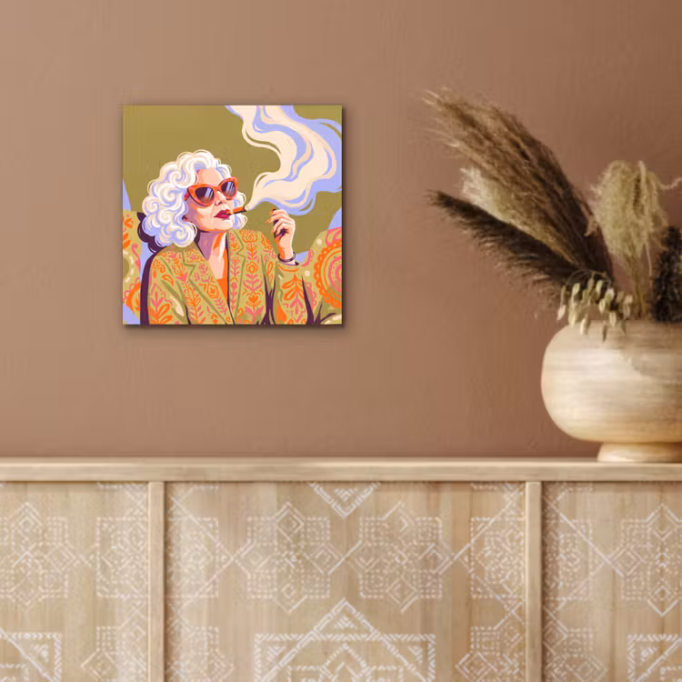 Vrouw - Zonnebril - Portret - Modern - Kleurrijk aluminium wit klein -sfeer4