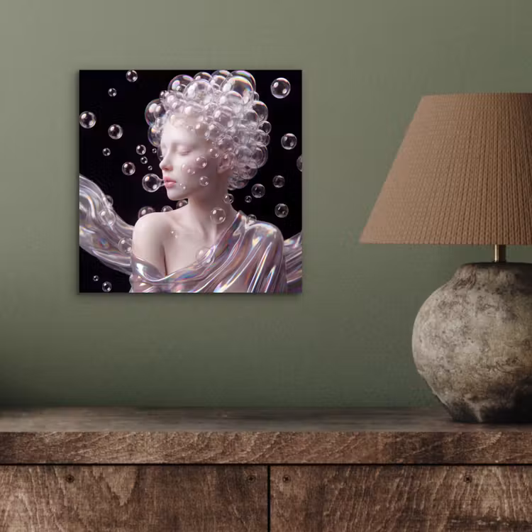 Vrouw - Bellen - Abstract - Kleurrijk aluminium wit klein -sfeer2