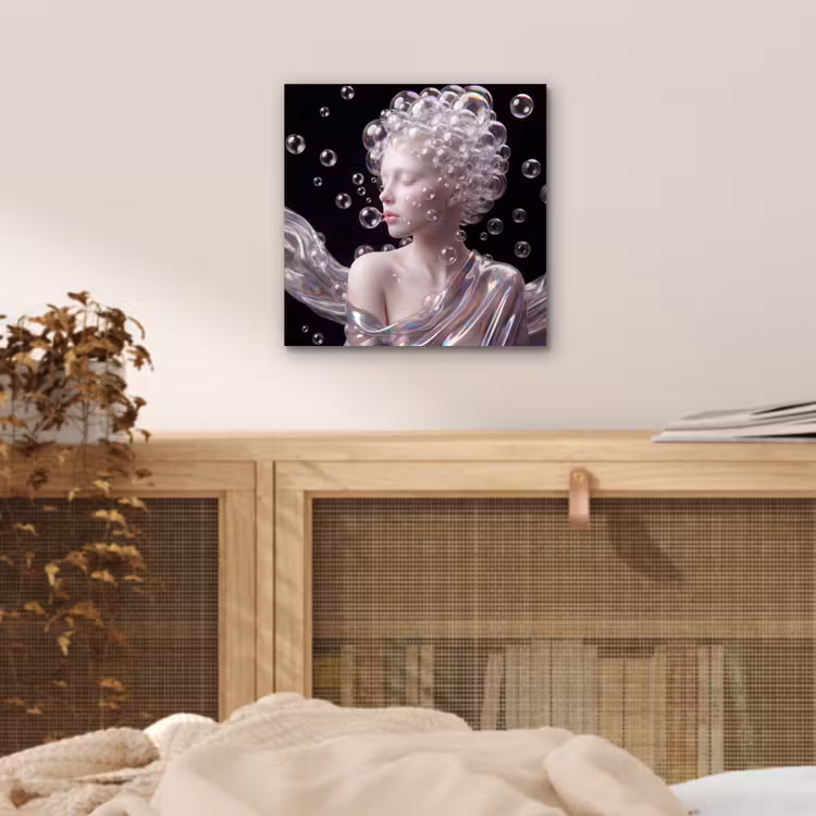 Vrouw - Bellen - Abstract - Kleurrijk aluminium wit klein -sfeer3
