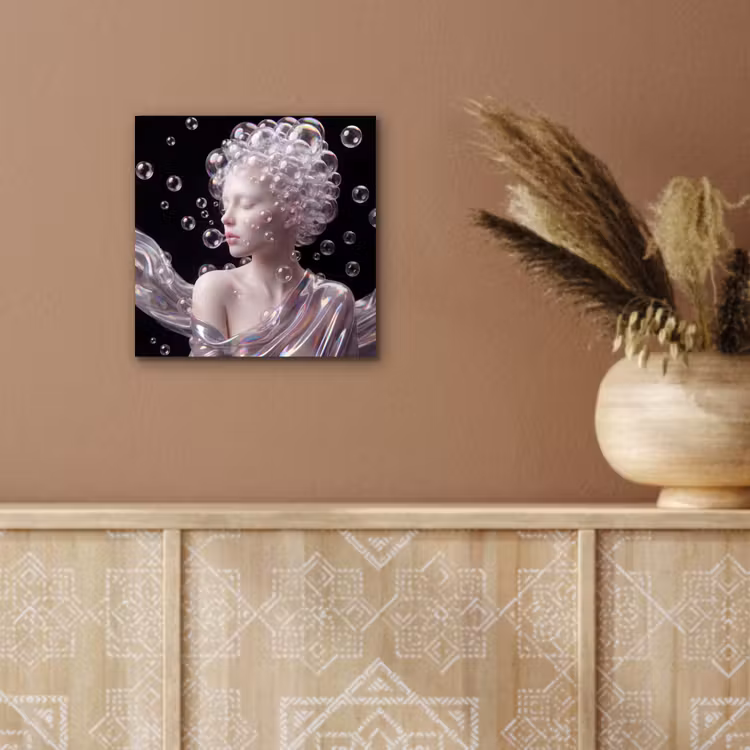 Vrouw - Bellen - Abstract - Kleurrijk aluminium wit klein -sfeer4