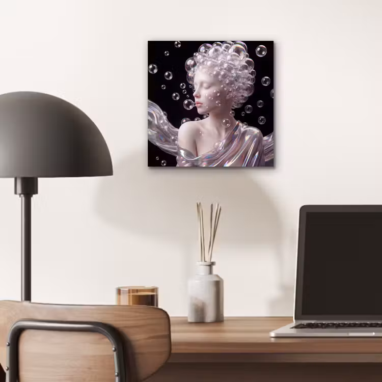 Vrouw - Bellen - Abstract - Kleurrijk aluminium wit klein -sfeer5
