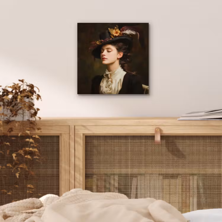 Vrouw - Victoriaans - Portret aluminium wit klein -sfeer3