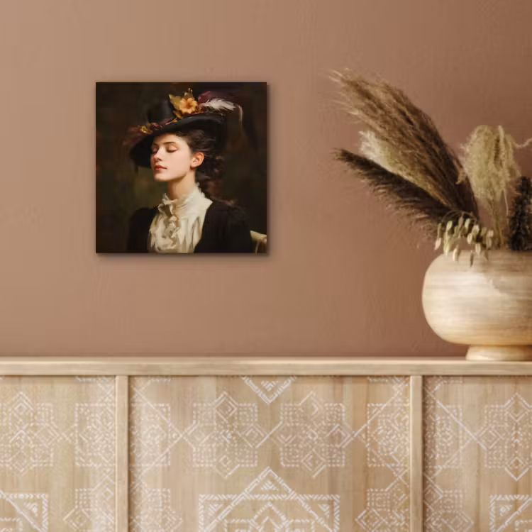 Vrouw - Victoriaans - Portret aluminium wit klein -sfeer4
