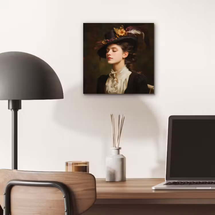Vrouw - Victoriaans - Portret aluminium wit klein -sfeer5
