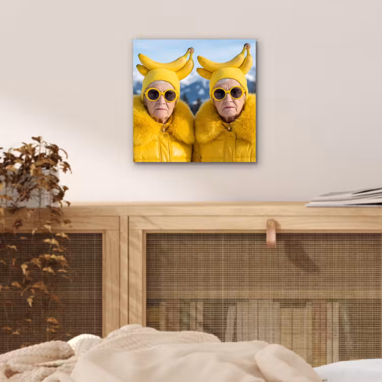 Vrouwen - Bananen - Geel aluminium wit klein -sfeer3