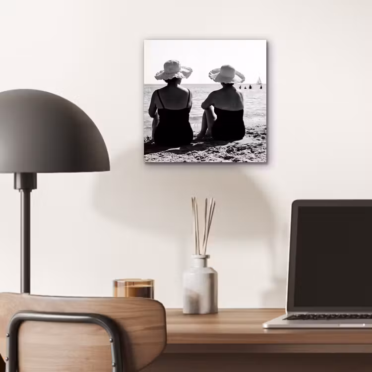 Vrouwen - Zonnehoed - Strand - Zwart - Wit aluminium wit klein -sfeer5